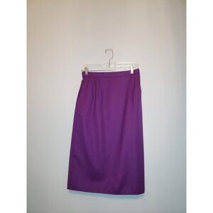 Vtg Harve Benard Holtzman Womens 8 Midi Skirt Bright Purple Straight 100% Wool